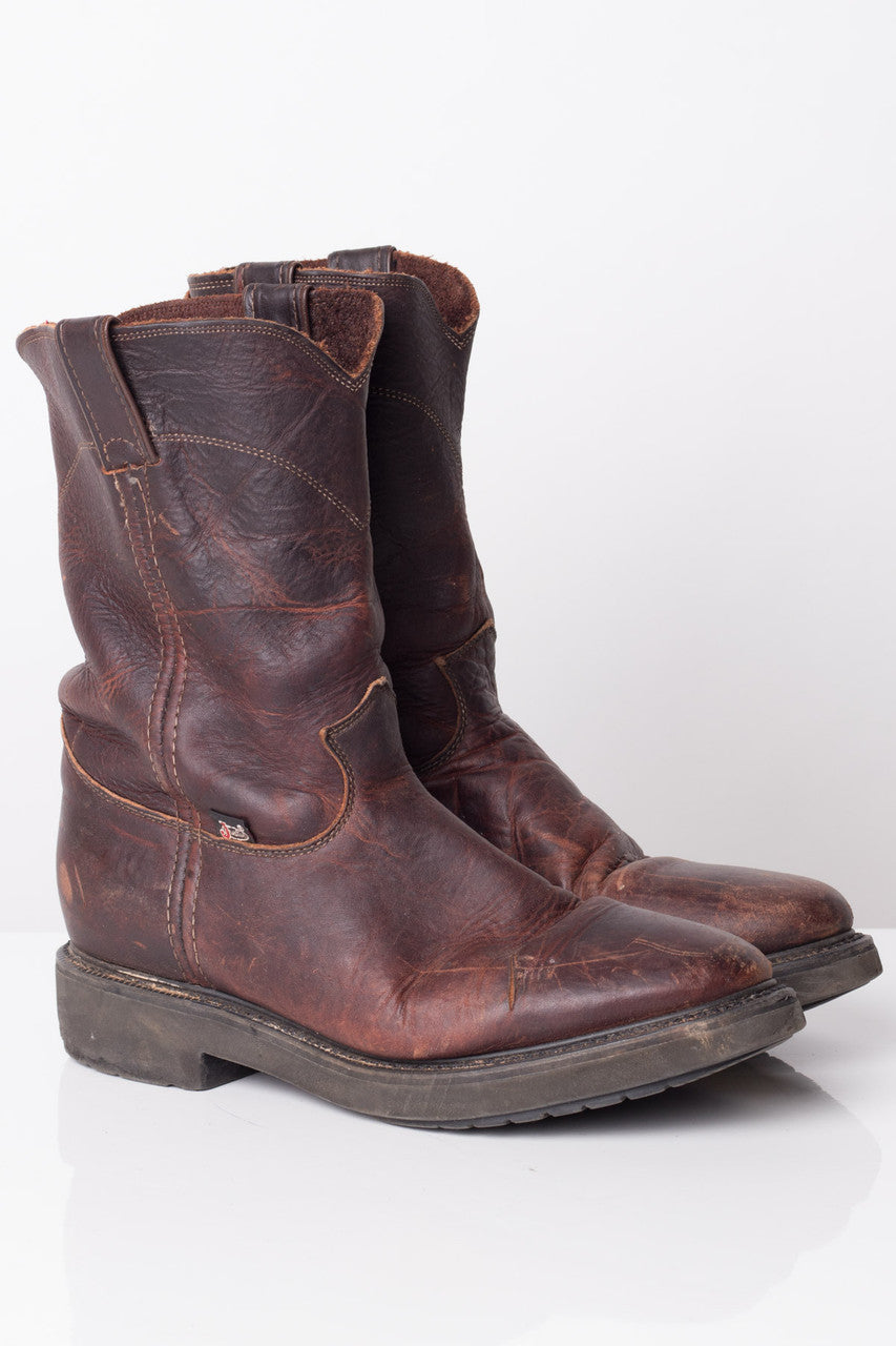 Oxblood Justin Pecos Boots (9.5B)