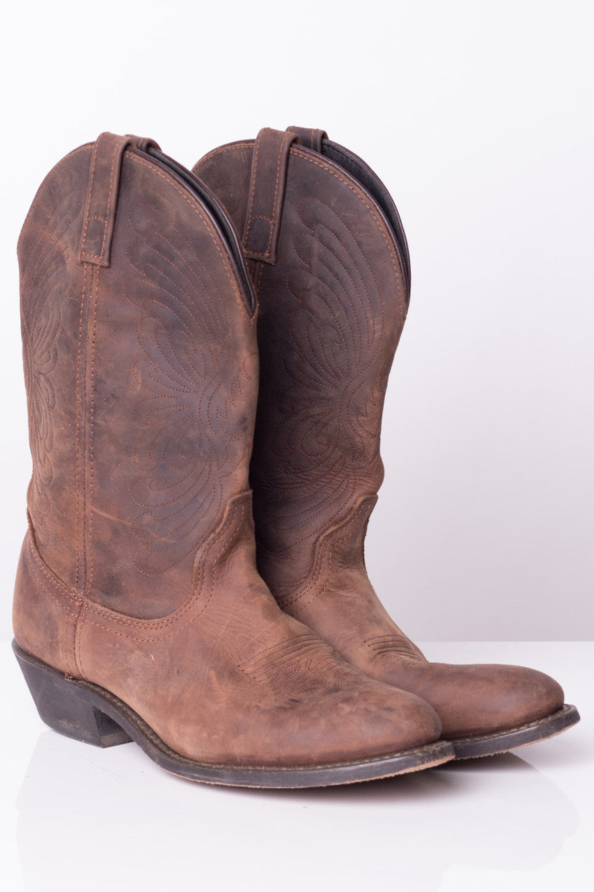 Brown Leather Cowboy Boots (10M)