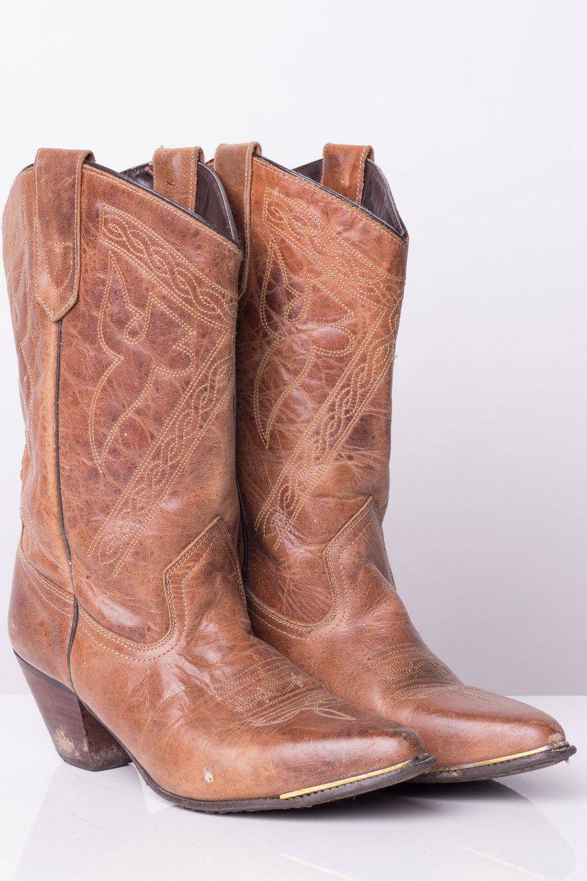 Brown Vintage Cowboy Boots (9)