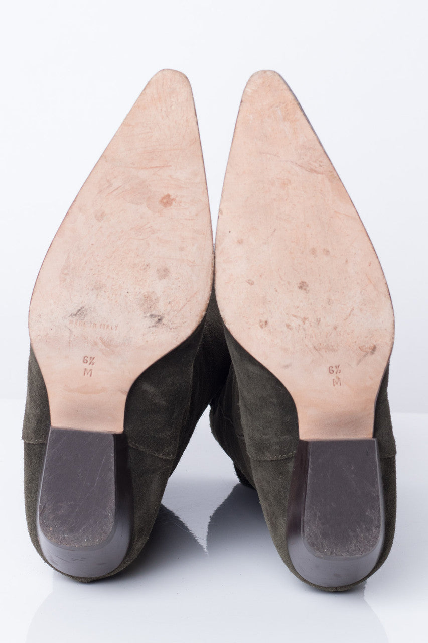 Michael Kors Green Suede Boots (6.5 M)