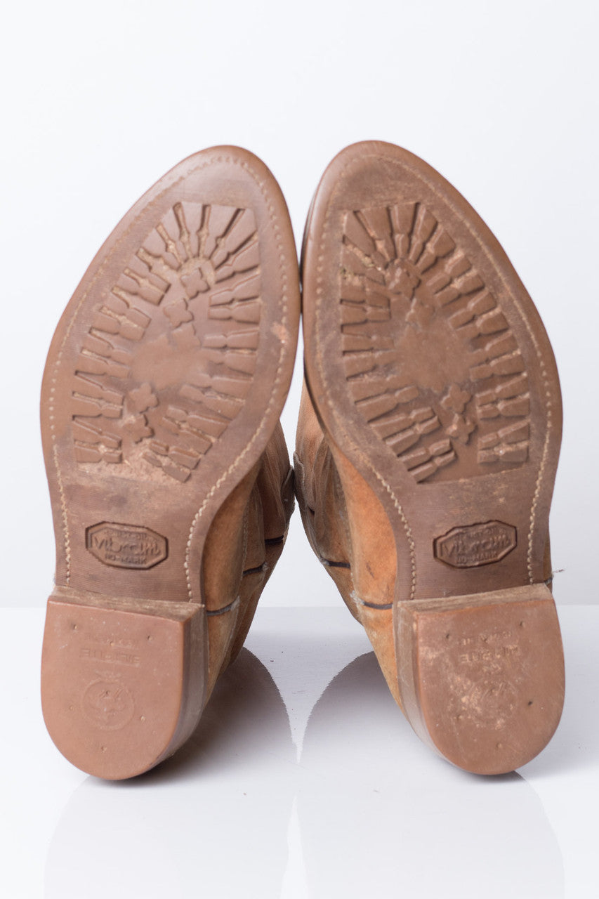 Brown Suede Vintage Cowboy Boots (9)
