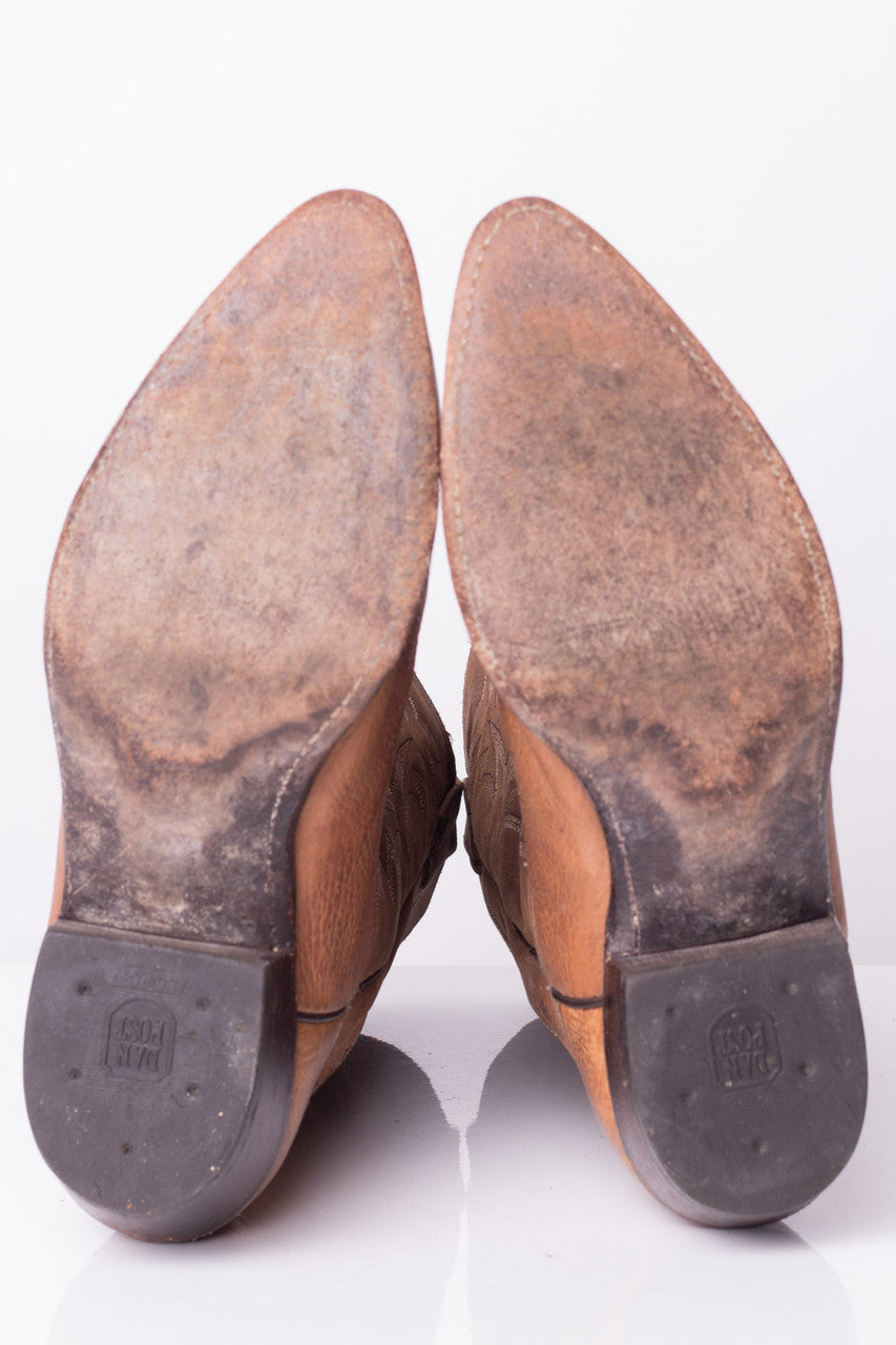 Dan Post Brown Leather Cowboy Boots (9.5D)
