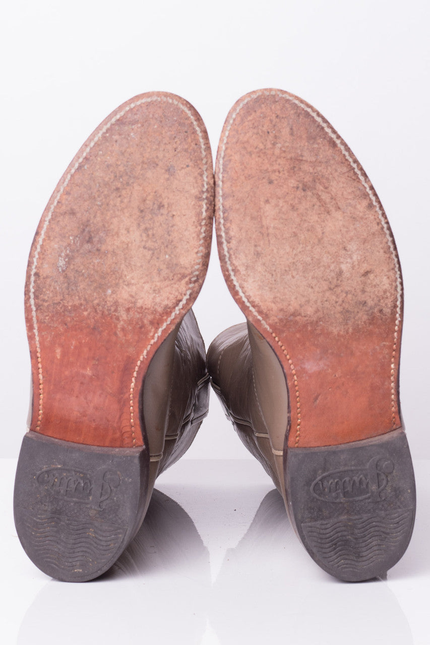 Tan Leather Justin Cowboy Boots (7 C)