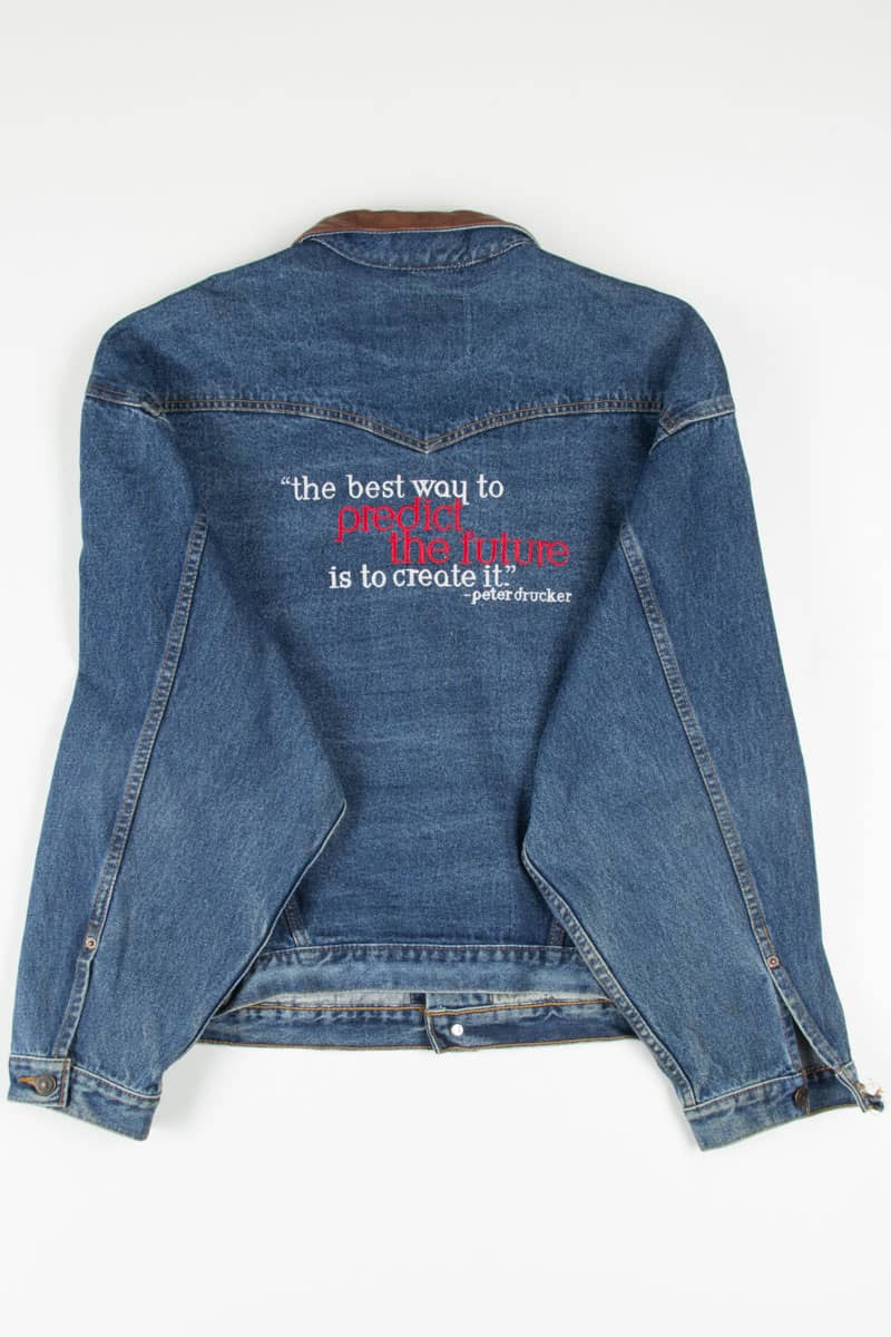 Vintage "Predict The Future" Denim Jacket 1337