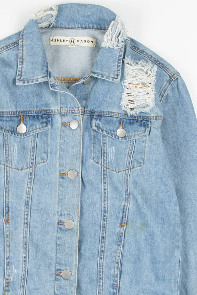 Distressed Denim Jacket 1313