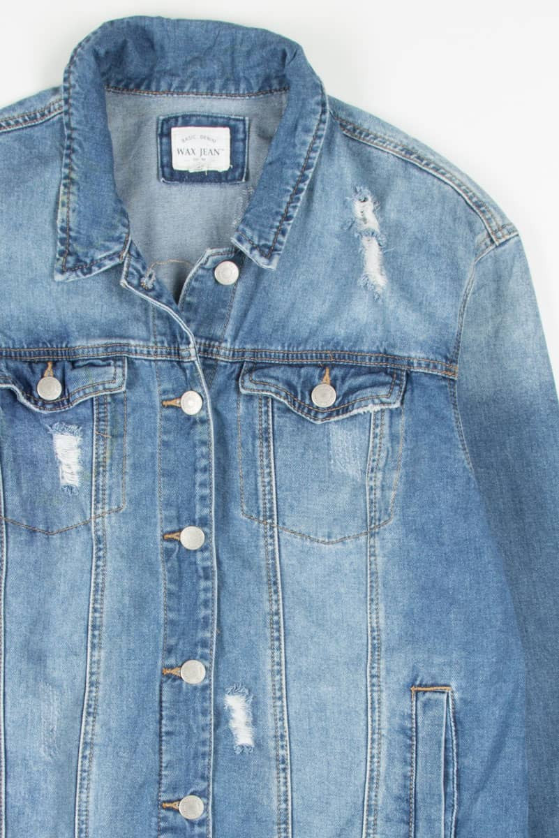 Distressed Denim Jacket 1319
