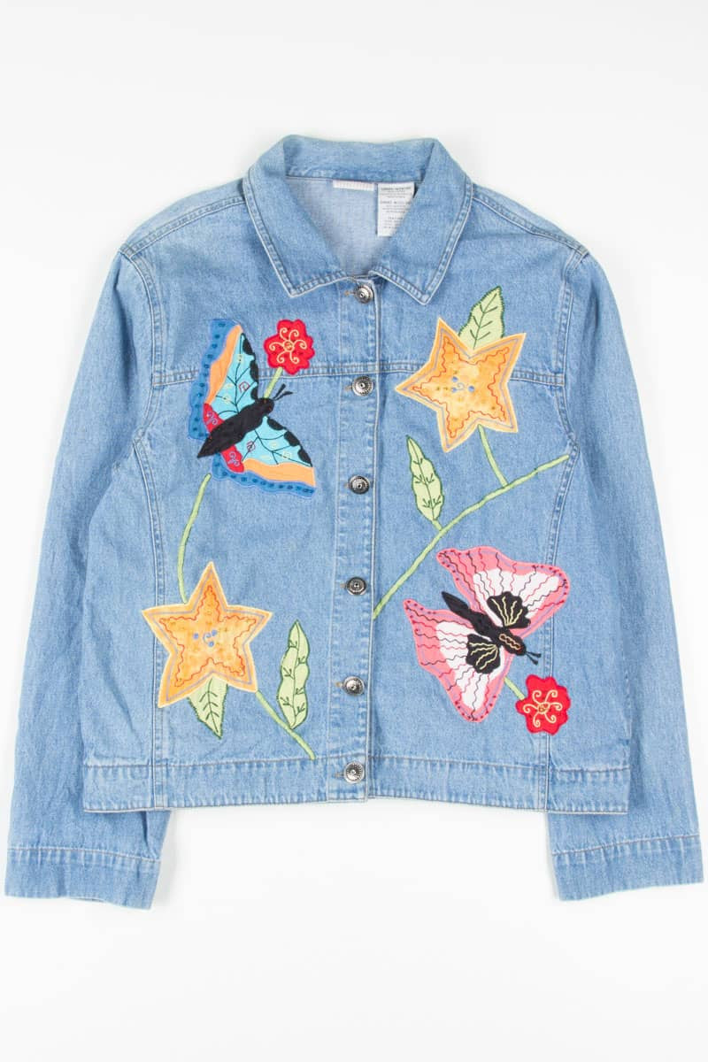 Vintage Butterfly Denim Jacket 1240