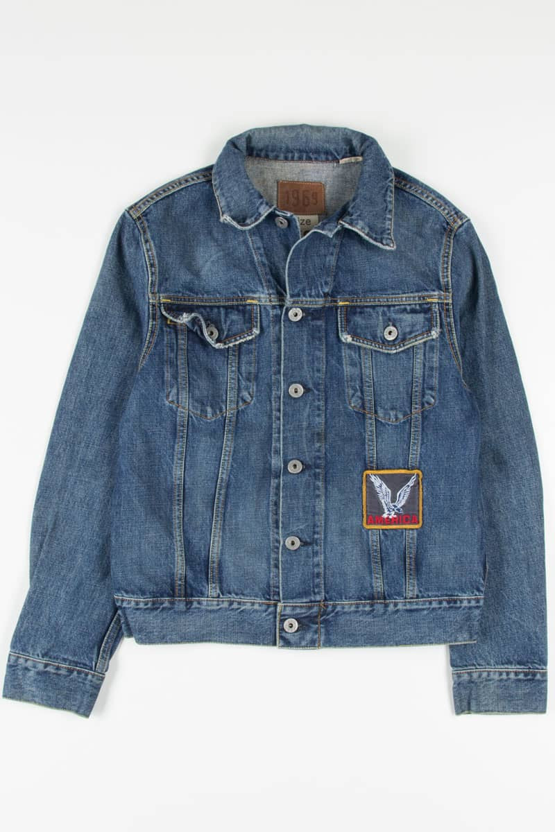 Vintage Patch Denim Jacket 1286