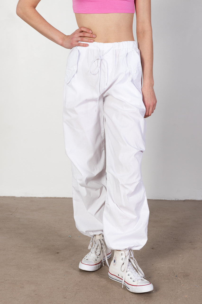 White Parachute Pants