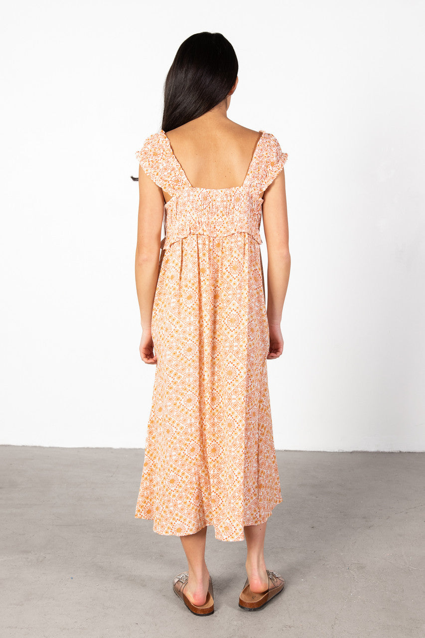 White Sunflower Rayon Maxi Dress