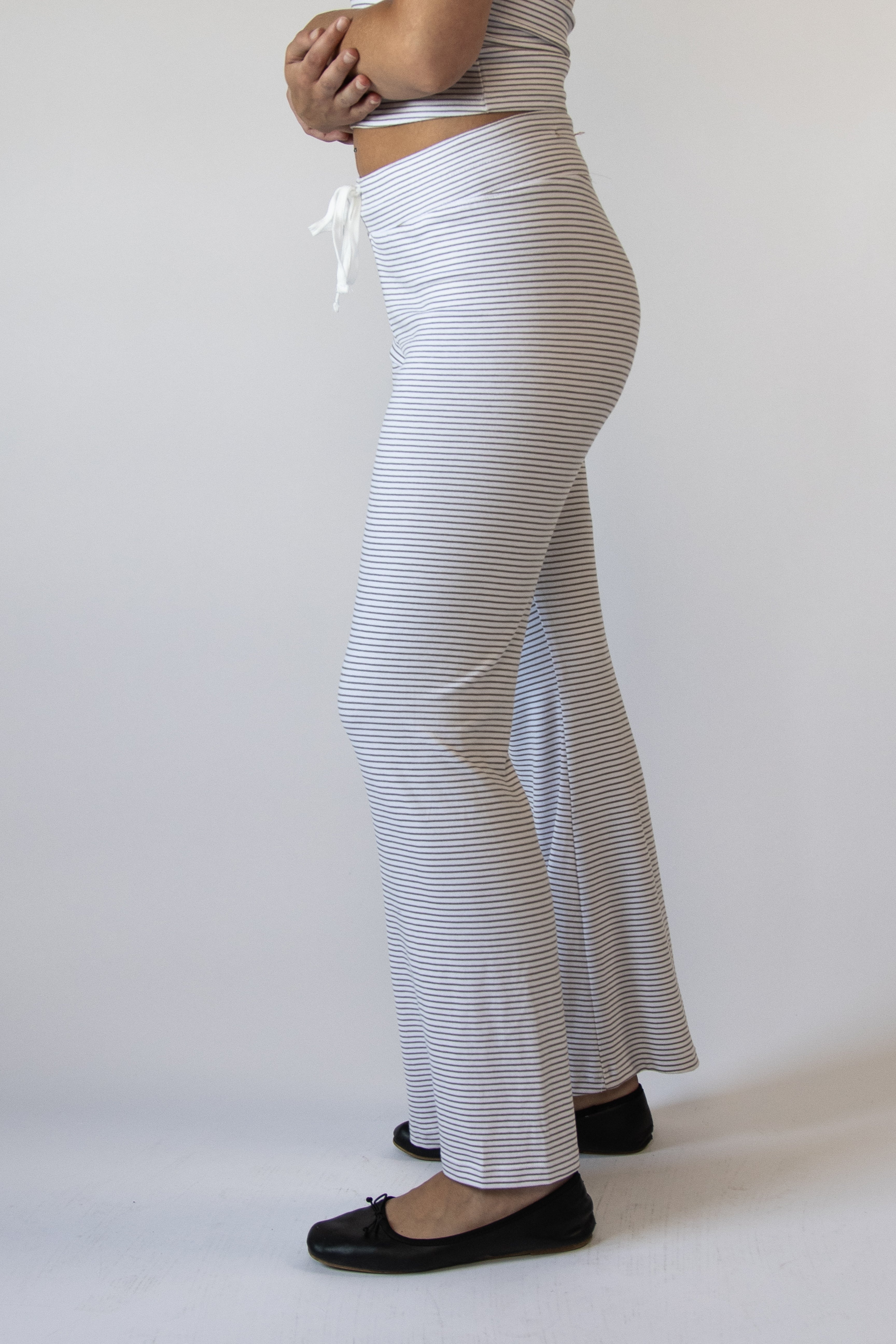 Pinstripe Wide Leg Lounge Pants