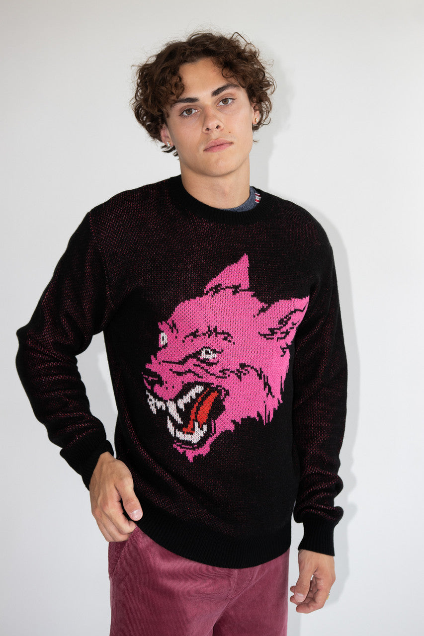 Pink Wolf Sweater