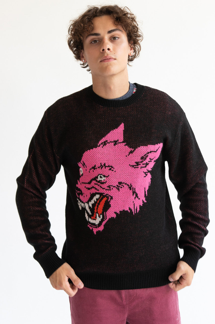 Pink Wolf Sweater