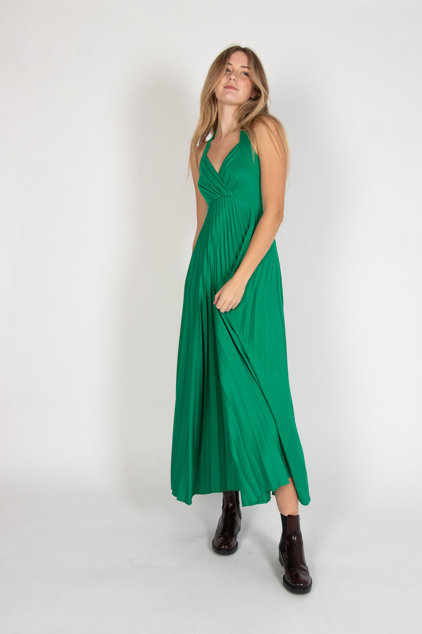 Green Ruffle Formal Dress