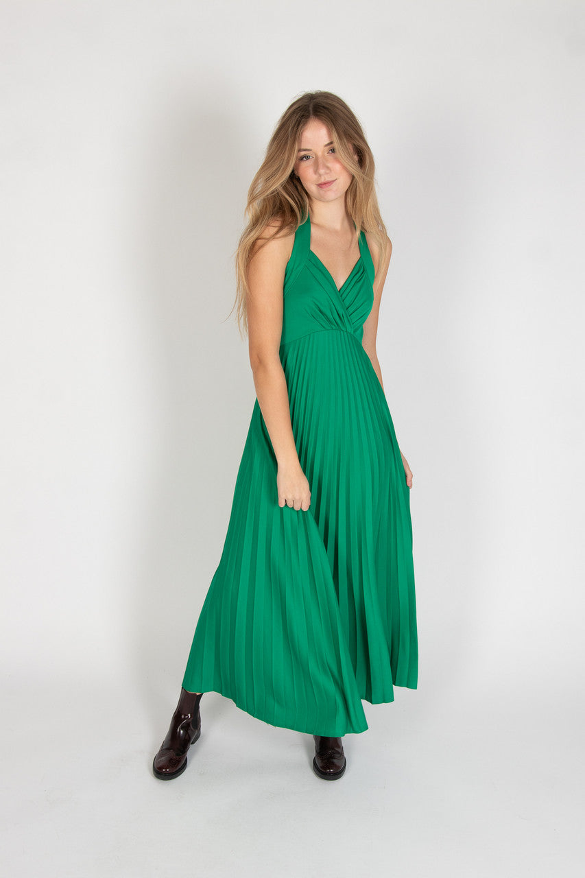 Green Ruffle Formal Dress