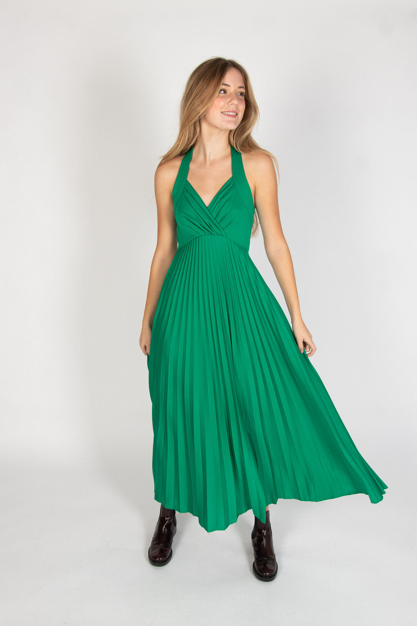 Green Ruffle Formal Dress