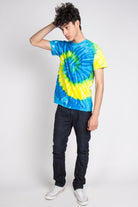 Yellow & Blue Swirl Tie Dye Shirt