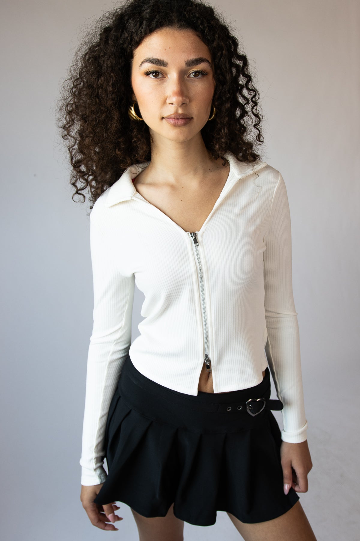 Polo Zip Front Cardigan