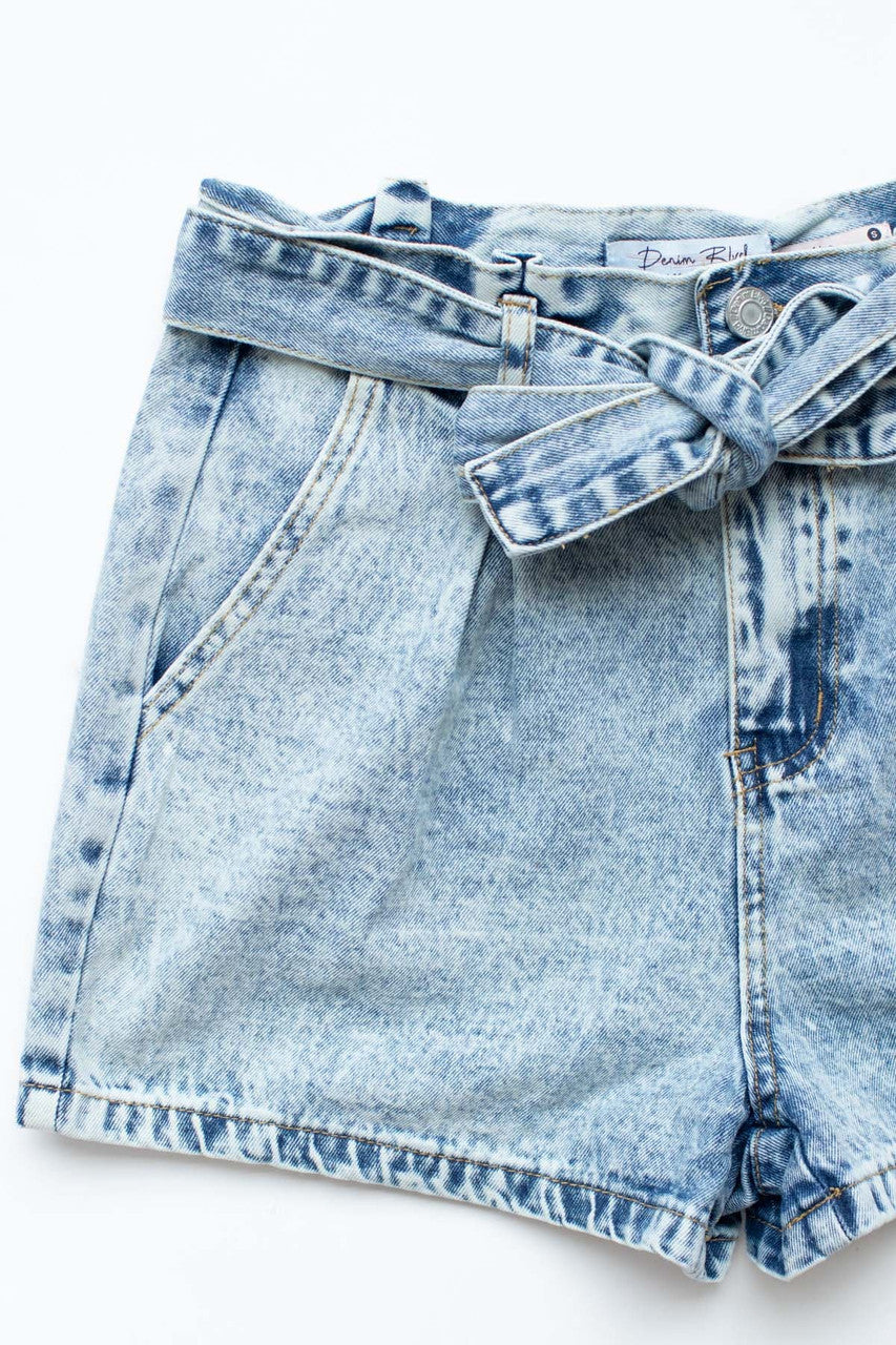 Acid Wash Mom Shorts