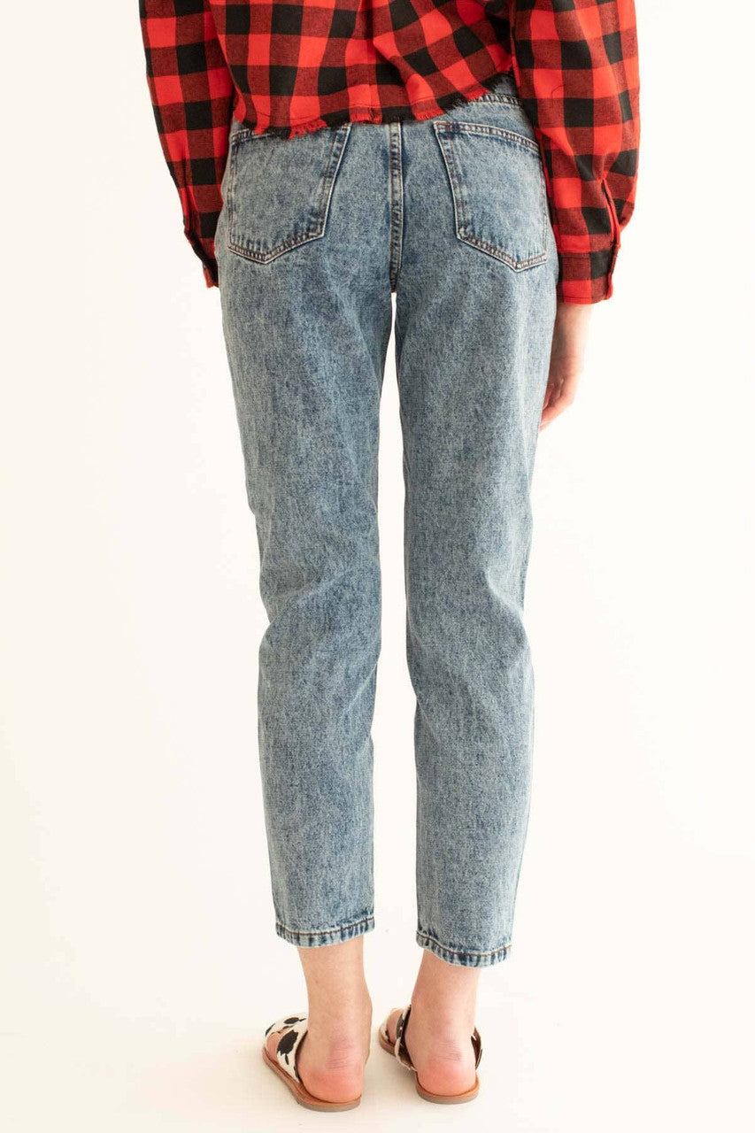 Acid Washed Mom Jeans