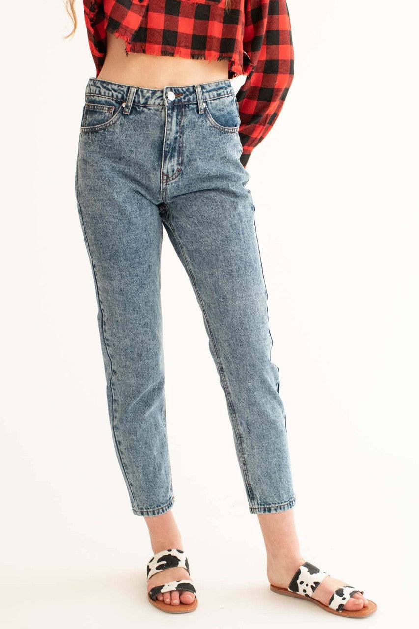 Acid Washed Mom Jeans