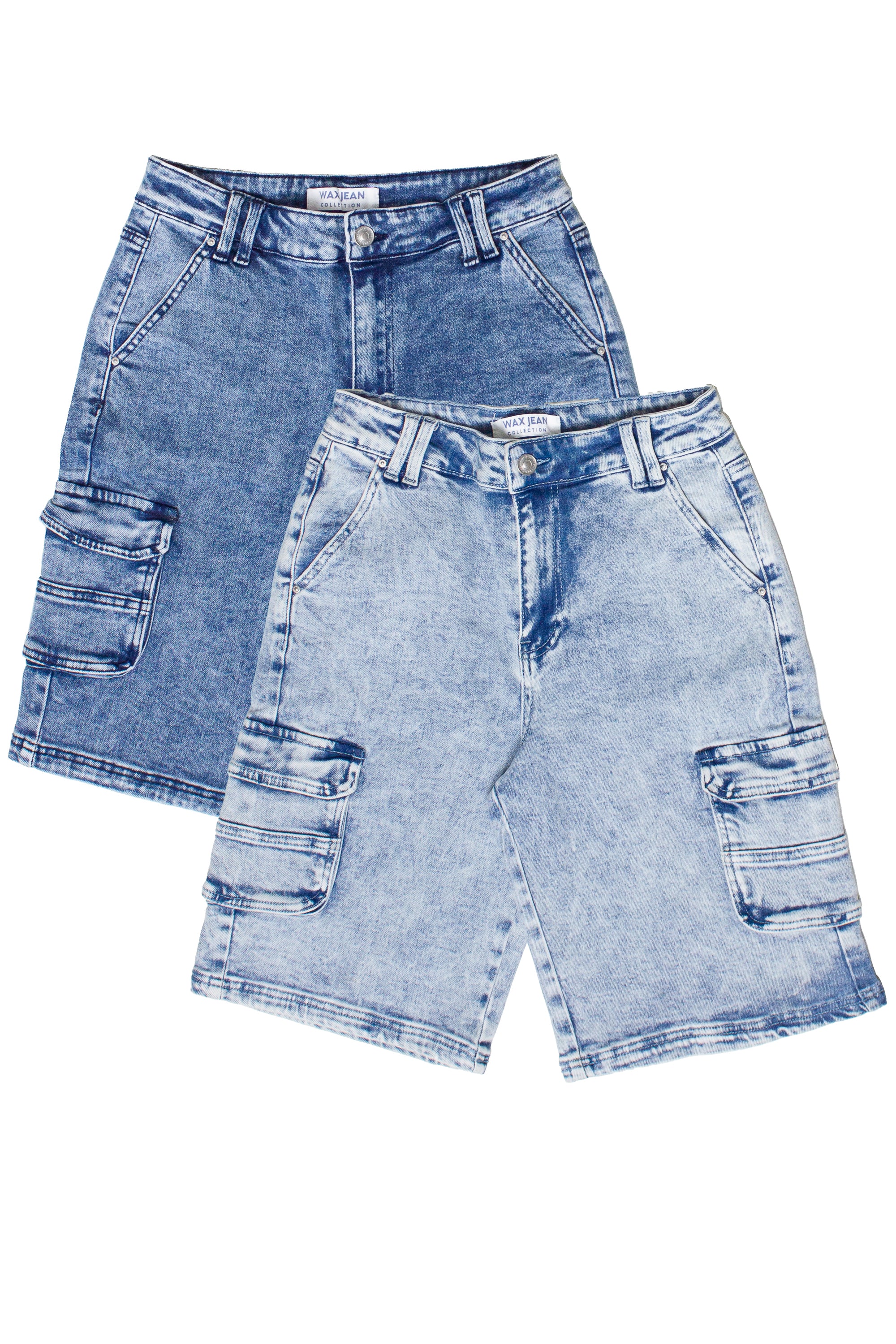 Acid Wash Cargo Jorts