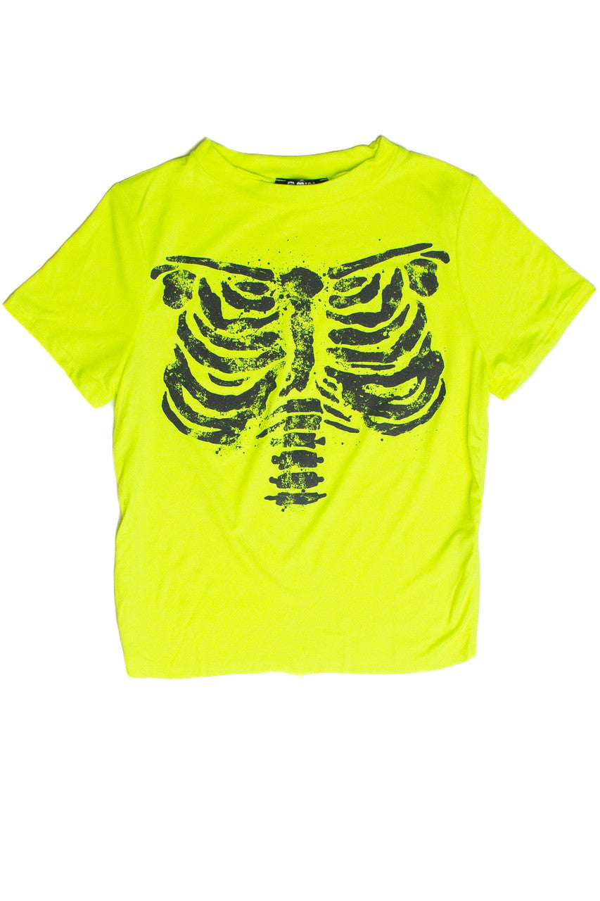Neon Ribcage Crop T-Shirt
