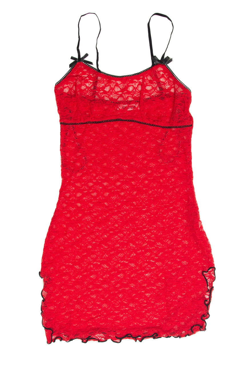 Lace and Bow Mini Dress