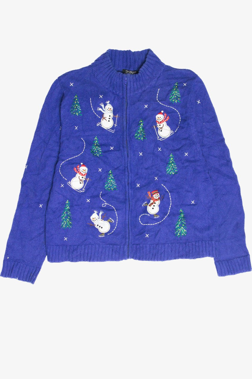 Vintage Blue Ugly Christmas Cardigan 63094