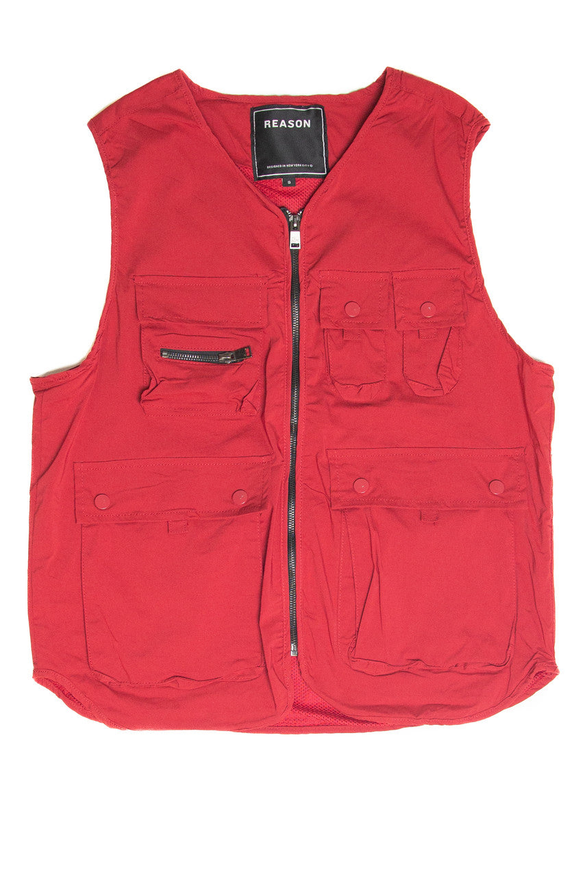 Red Cargo Vest