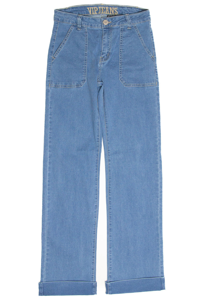 Cuff Pork Chop Pocket Jeans