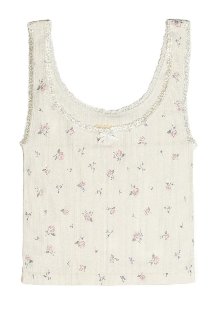 Ditsy Floral Tank W/ Bow