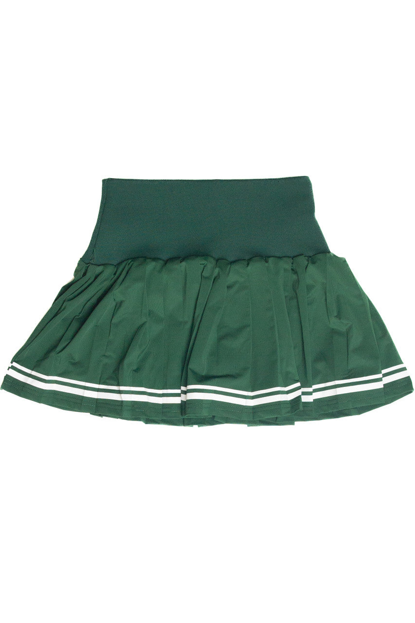 Stripe Hem Pleated Skirt