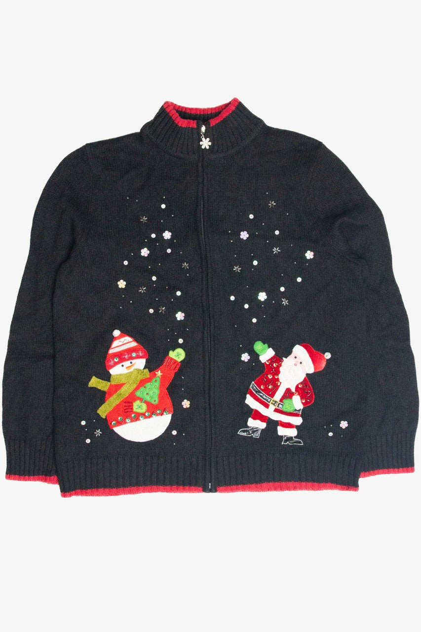 Vintage Black Ugly Christmas Cardigan 63413