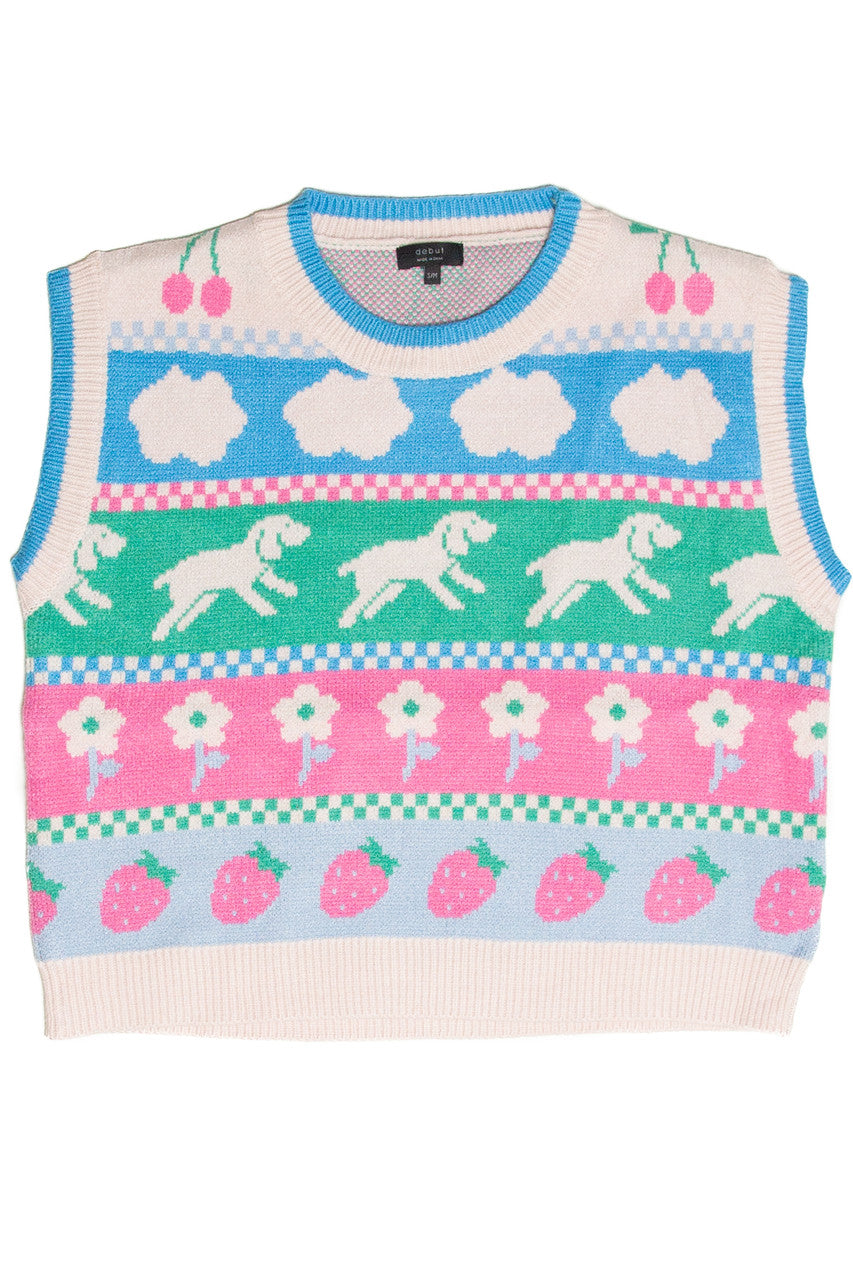 Puppy Picnic Sweater Vest