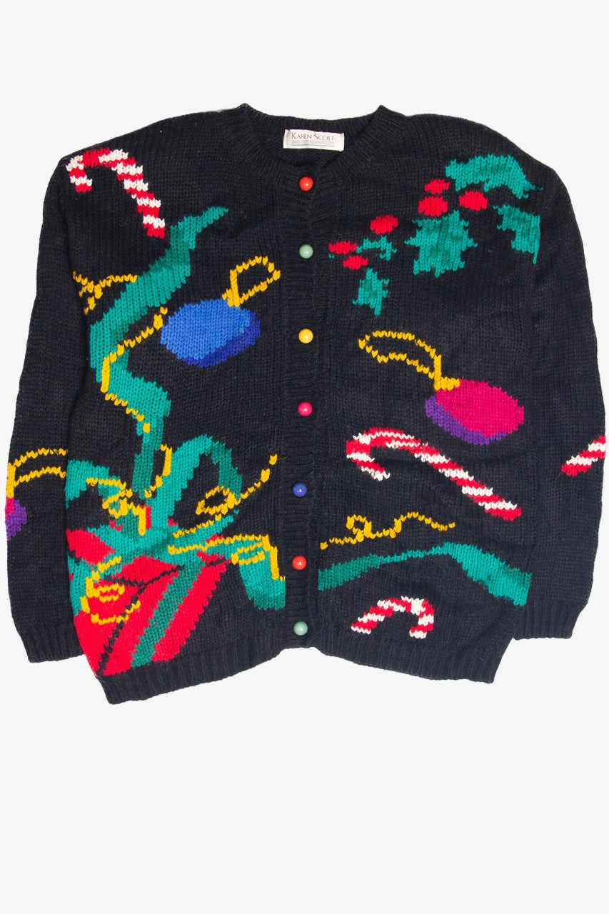 Vintage Black Ugly Christmas Cardigan 61787