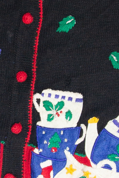 Vintage Black Ugly Christmas Cardigan 61994