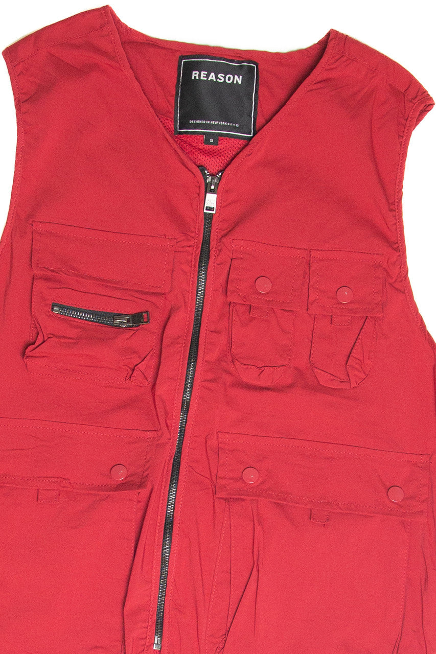 Red Cargo Vest