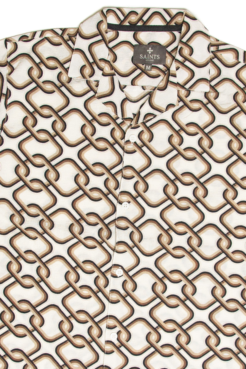 Interlocking Squares Button Up