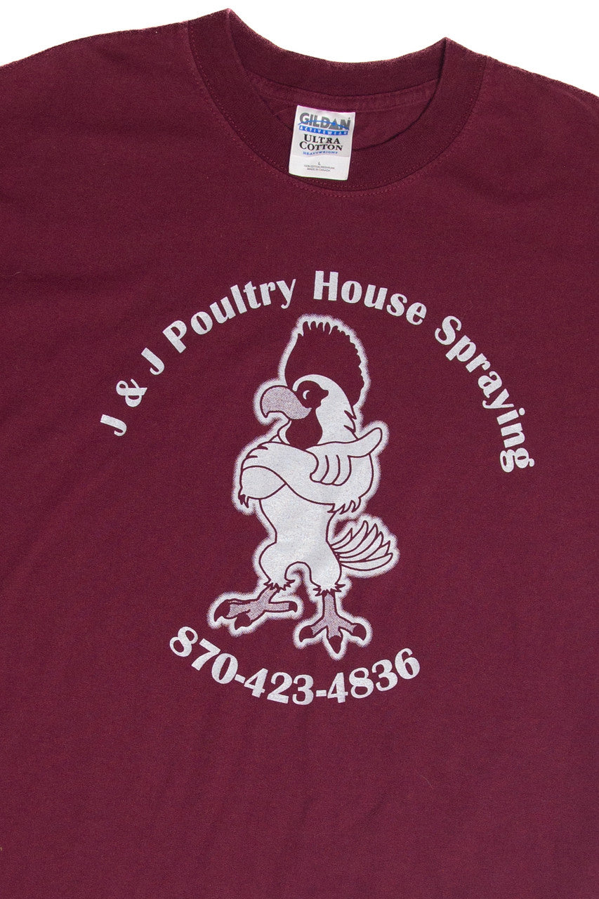Vintage J & J Poultry House Spraying T-Shirt