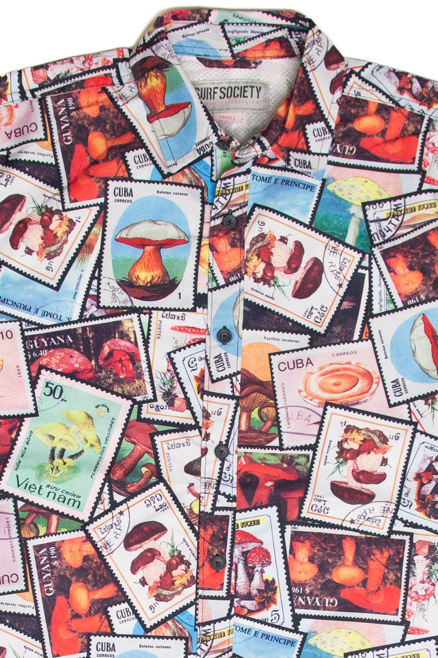 Mushroom Stamps Button Up Shirt