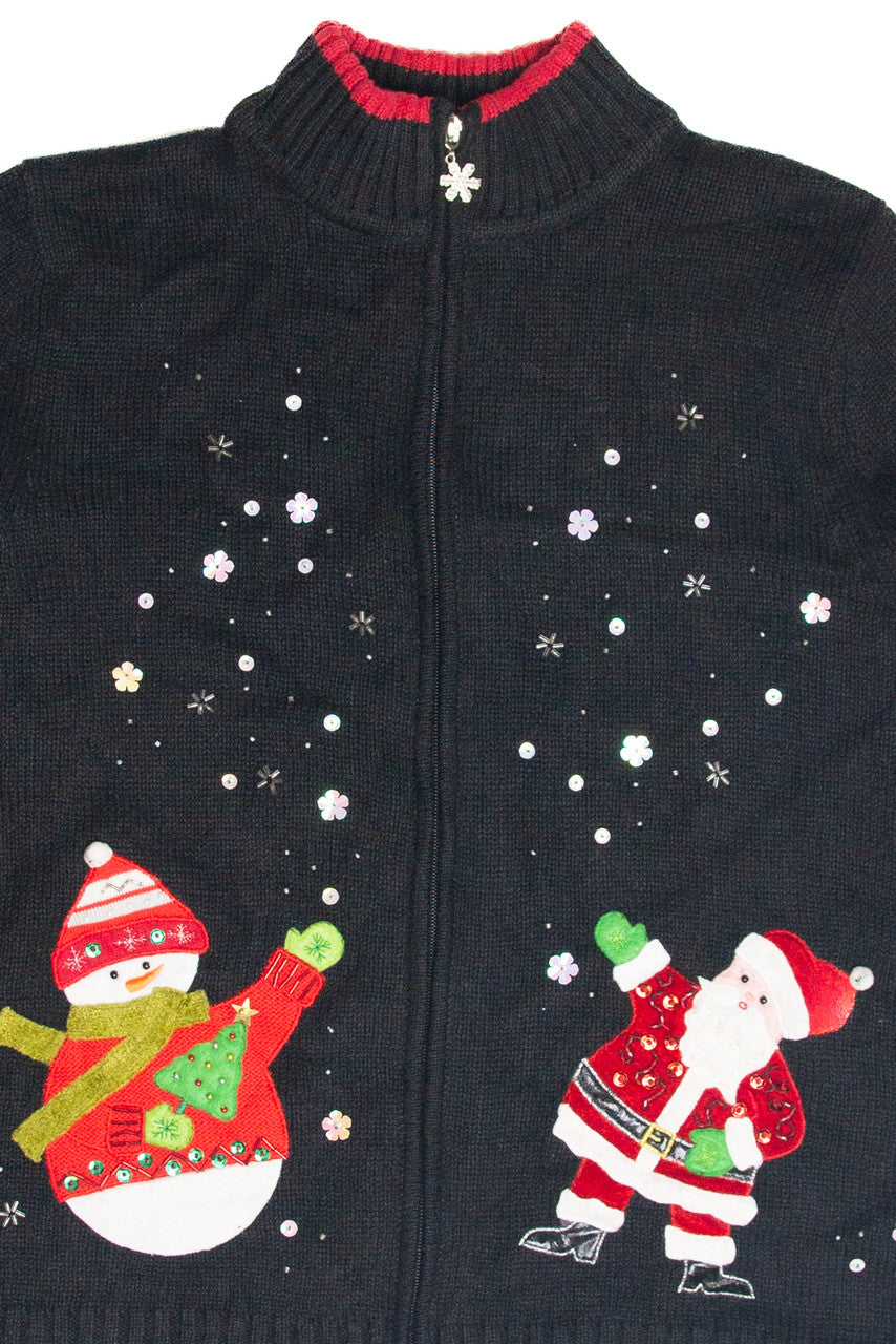 Vintage Black Ugly Christmas Cardigan 63413