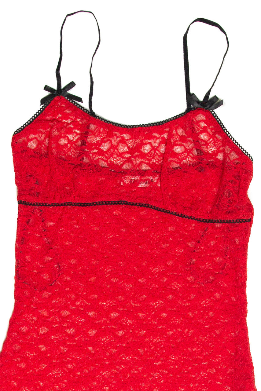 Lace and Bow Mini Dress