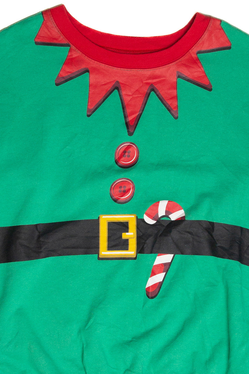 Vintage Elf Graphic Ugly Christmas Sweatshirt