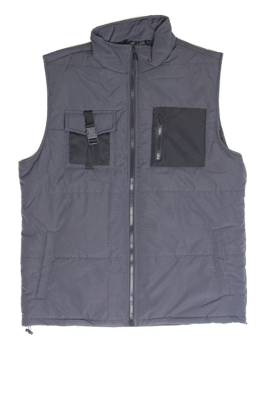 Buckle Pocket Puffer Vest