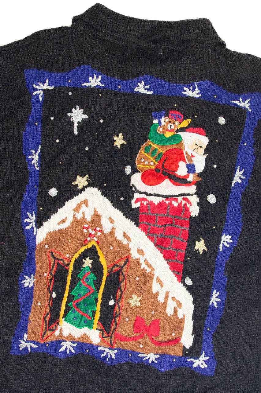 Vintage Black Ugly Christmas Cardigan 63153