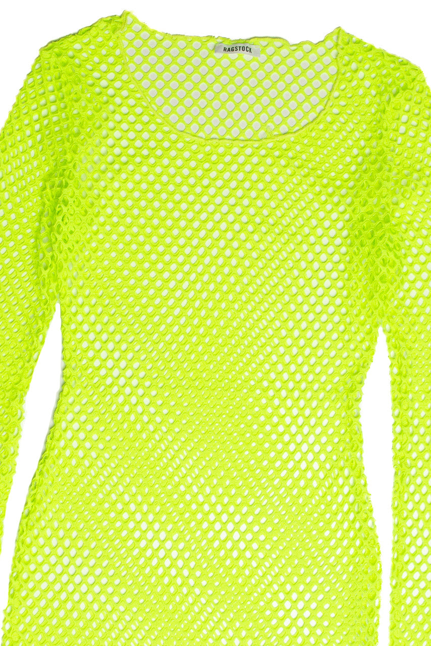 Neon Fishnet Dress