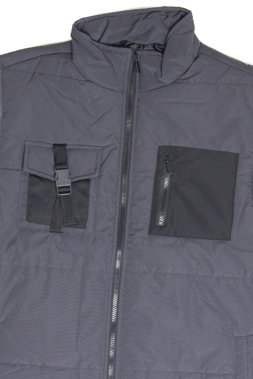 Buckle Pocket Puffer Vest