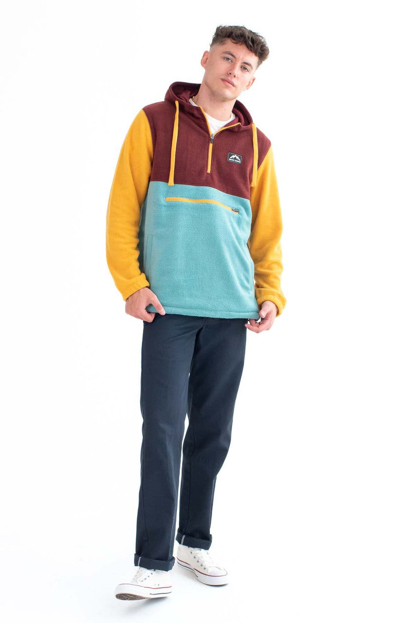 Andorra Color Block Polar Fleece Hoodie