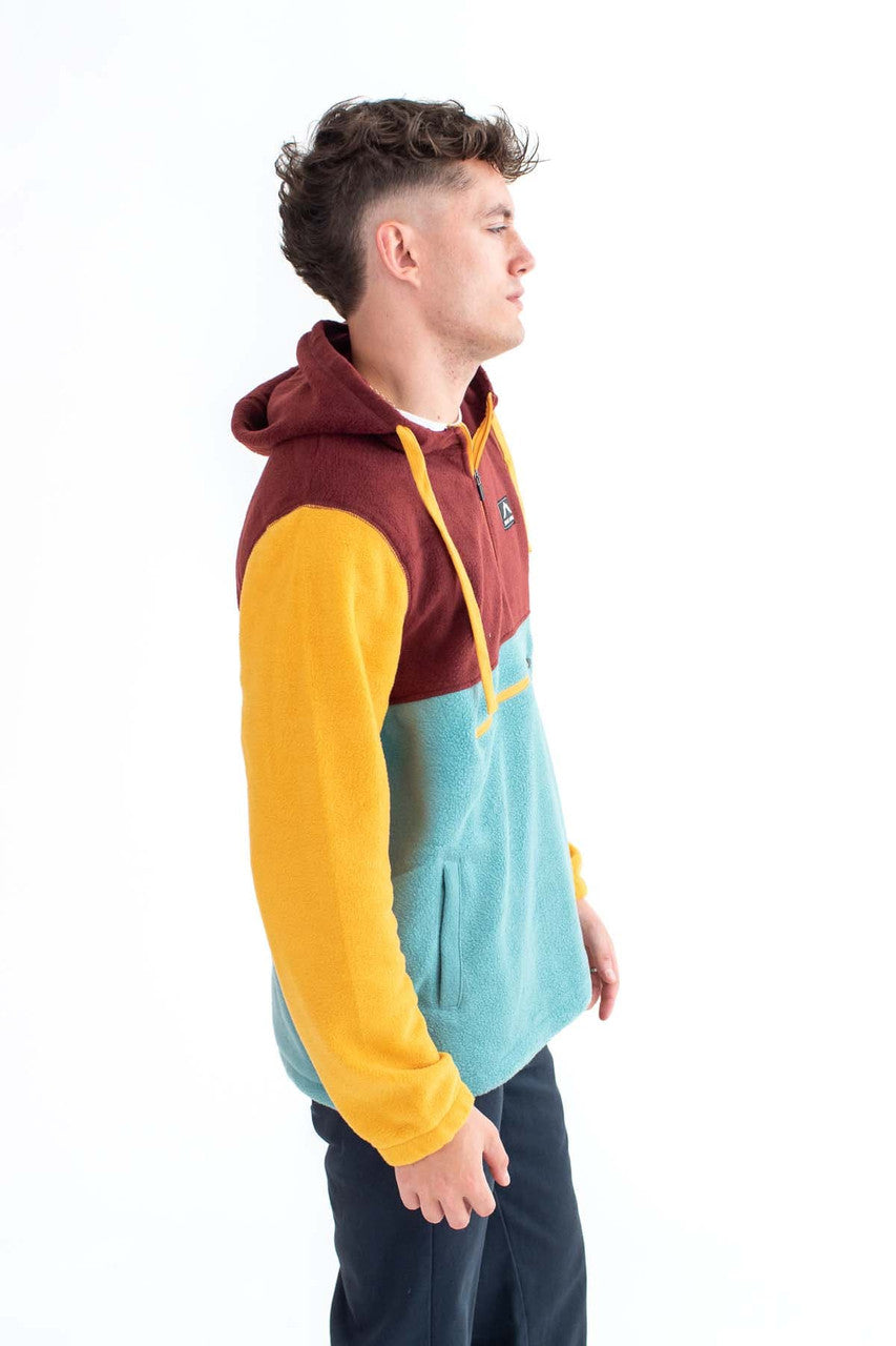 Andorra Color Block Polar Fleece Hoodie